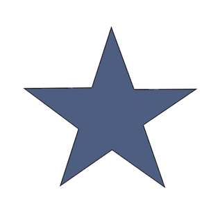 Large animated blue star